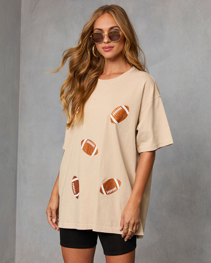 Stadium Shine Oversized Football Graphic Tee
