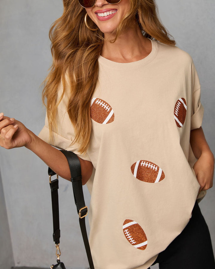 Stadium Shine Oversized Football Graphic Tee