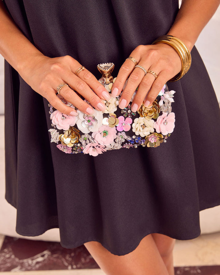 Like Wildflowers Floral Embroidered Clutch