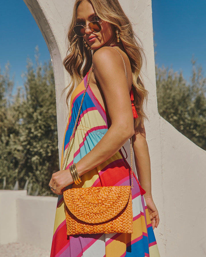 Sayveen Straw Envelope Clutch