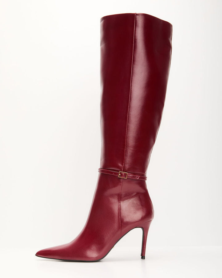 Violetta Patent Leather Heeled Knee High Boots