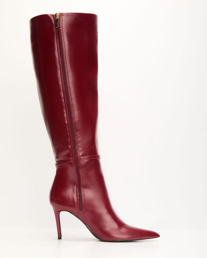 Violetta Patent Leather Heeled Knee High Boots
