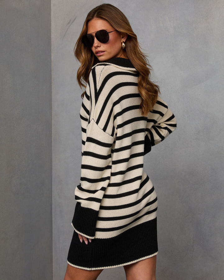 Tipton Striped Mini Sweater Dress