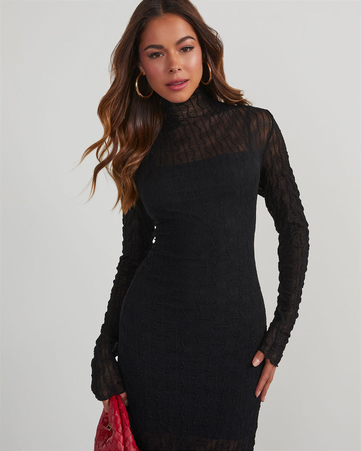 Take Me Dancing Long Sleeve Midi Dress