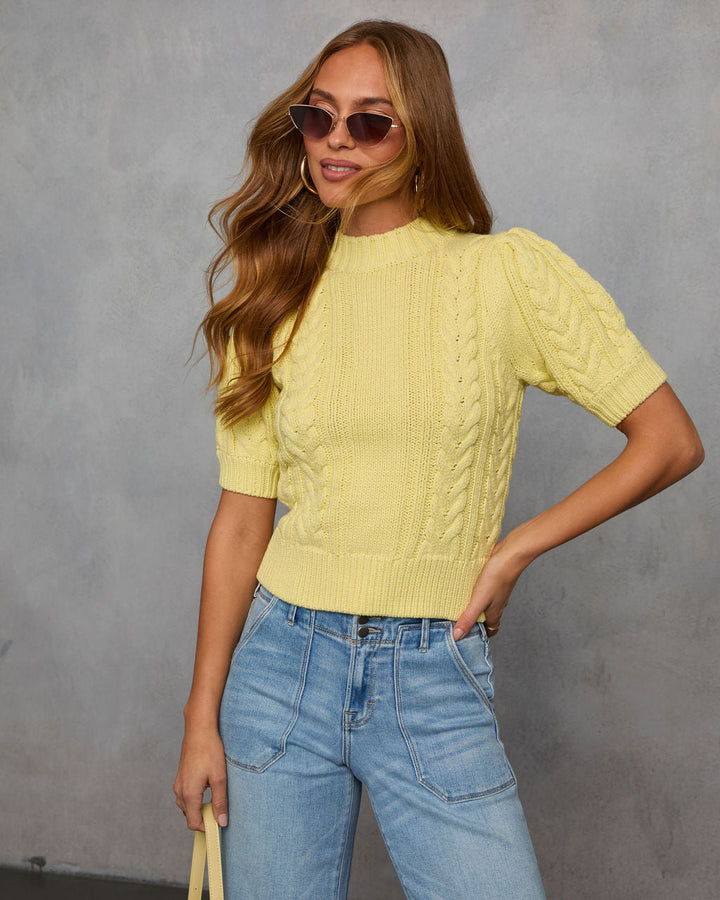 Hang Tight Mockneck Cable Knit Sweater