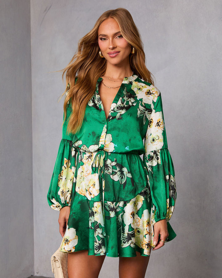 Antique Rose Drawstring Mini Dress