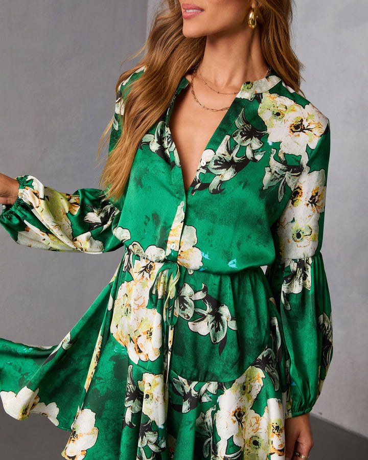 Antique Rose Drawstring Mini Dress