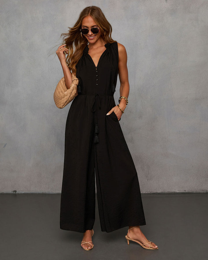 Hey Lover Waist Tie Jumpsuit