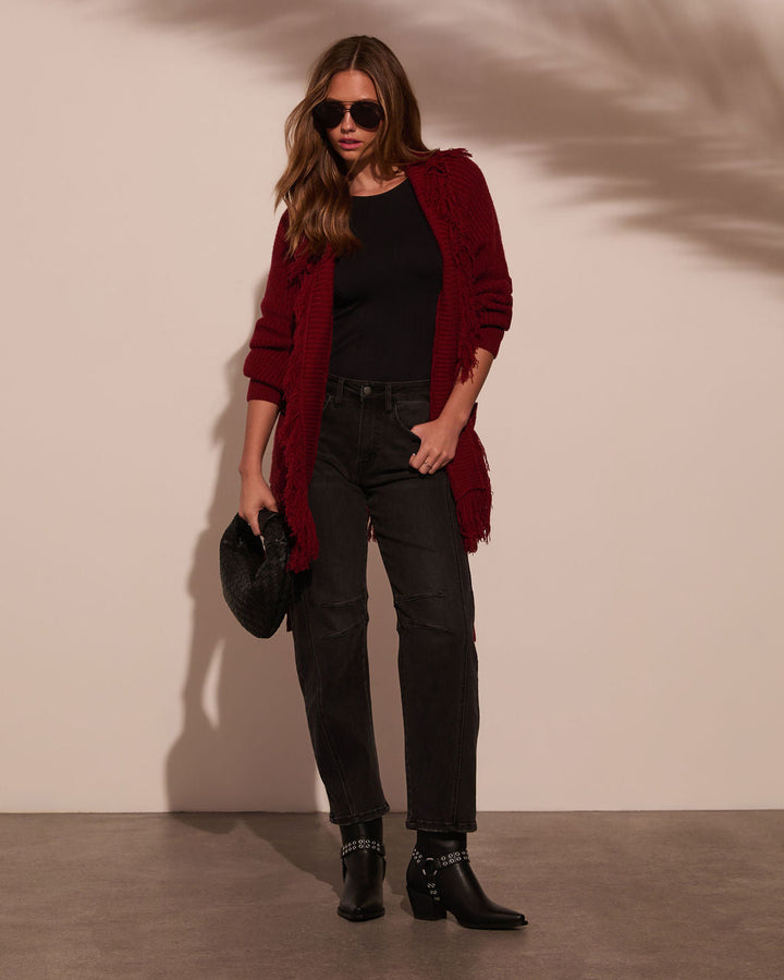 Hideaway With Me Fringe Waist Tie Cardigan