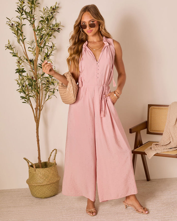 Hey Lover Waist Tie Jumpsuit