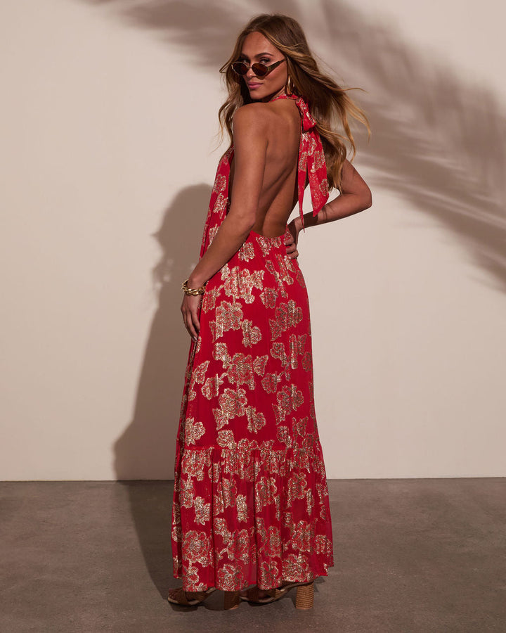 Renah Halter Floral Maxi Dress