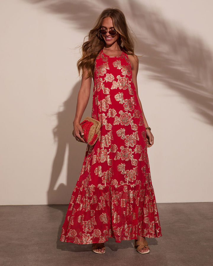 Renah Halter Floral Maxi Dress