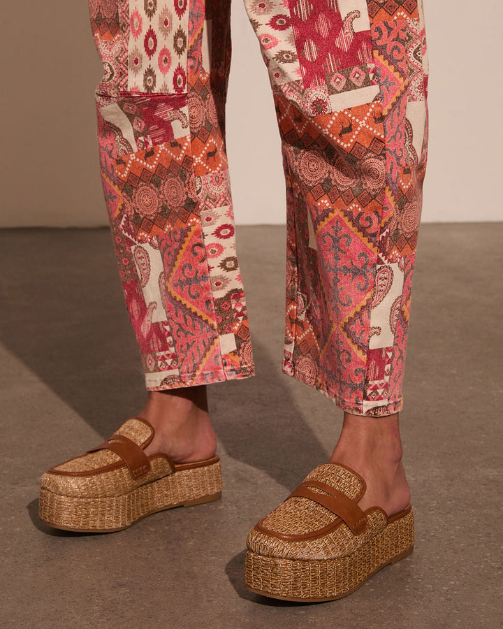 Zariah Straw Platform Loafers