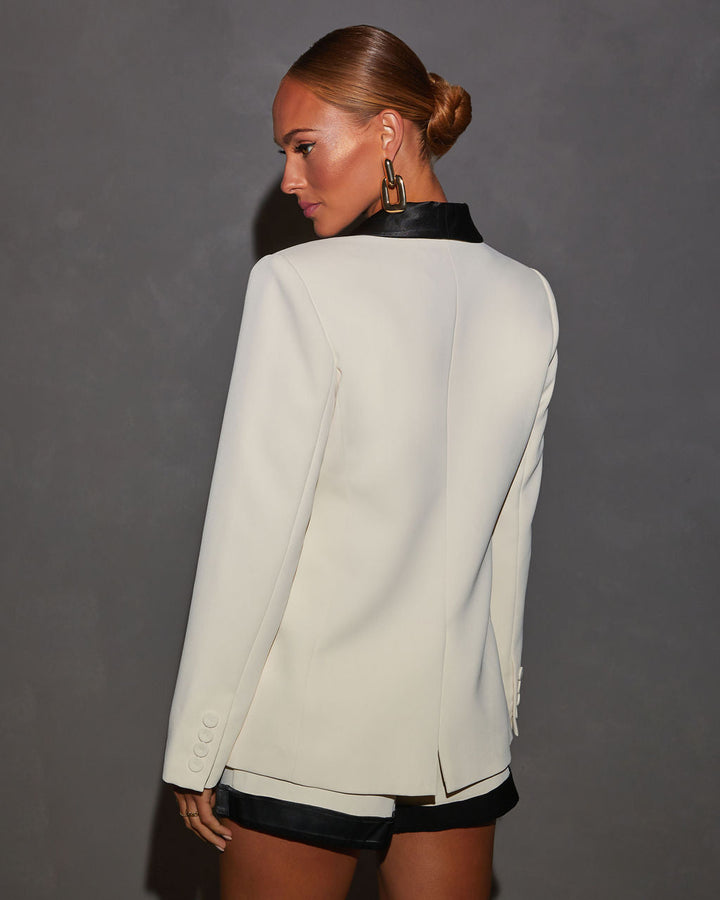 Collette Crepe Colorblock Blazer