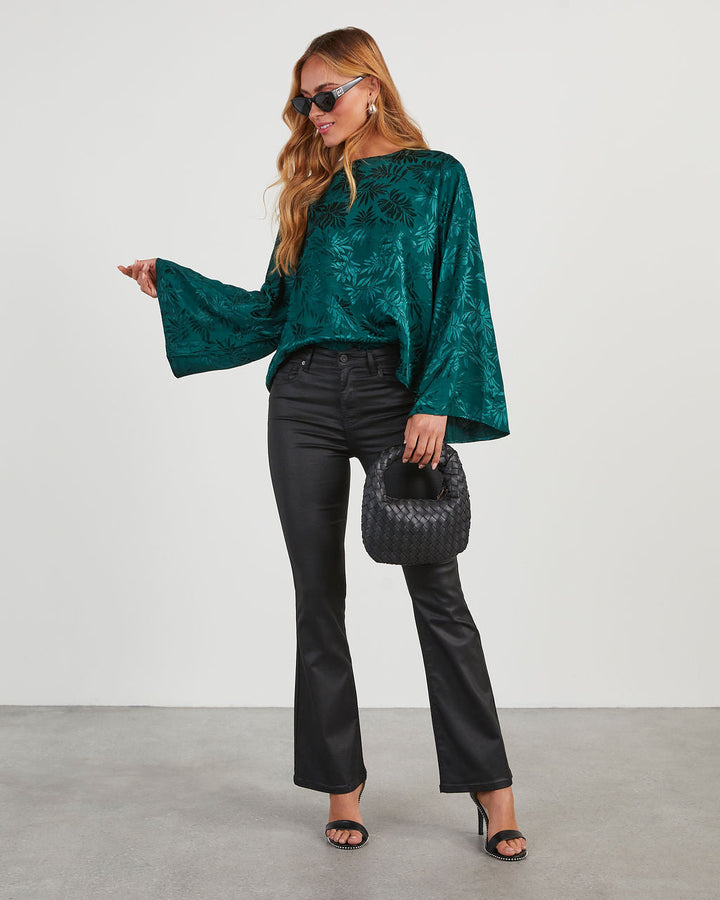 Odette Embossed Wide Sleeve Top