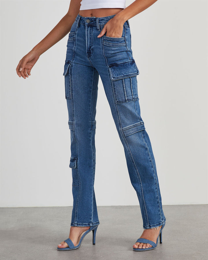 Zhaire Super Stretch High Rise Straight Jeans