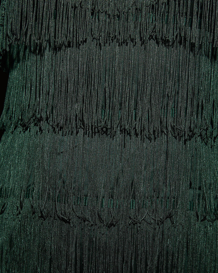 Speakeasy Tiered Fringe Midi Dress