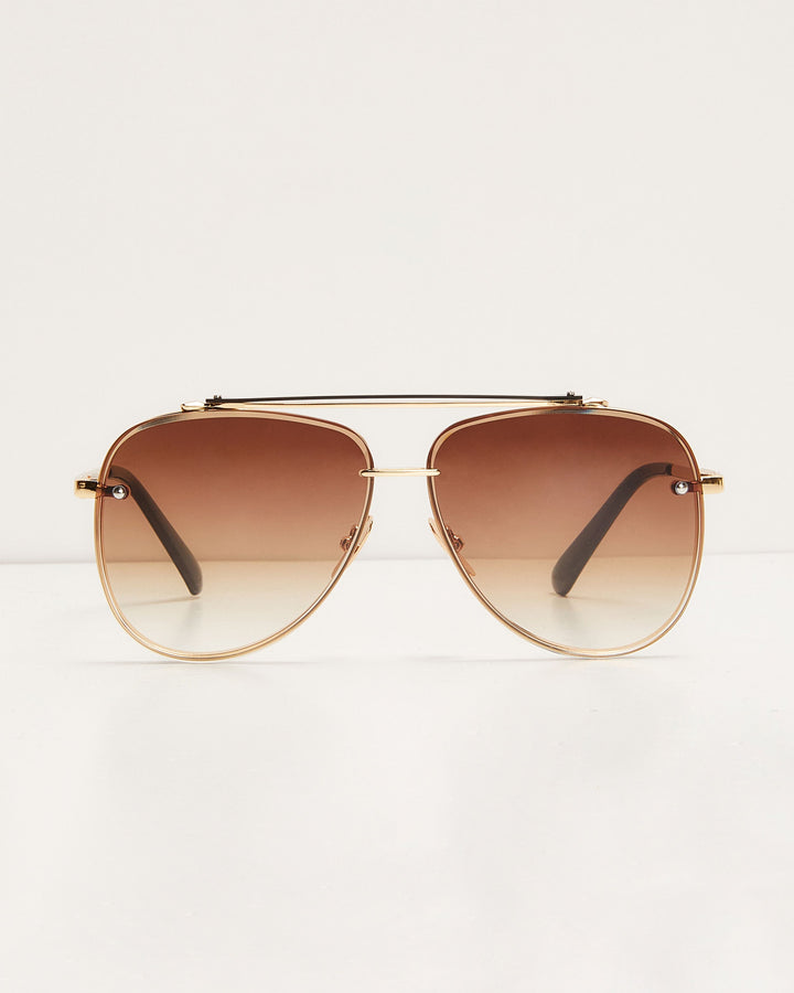 Berlin Ombre Oversized Aviator Sunglasses