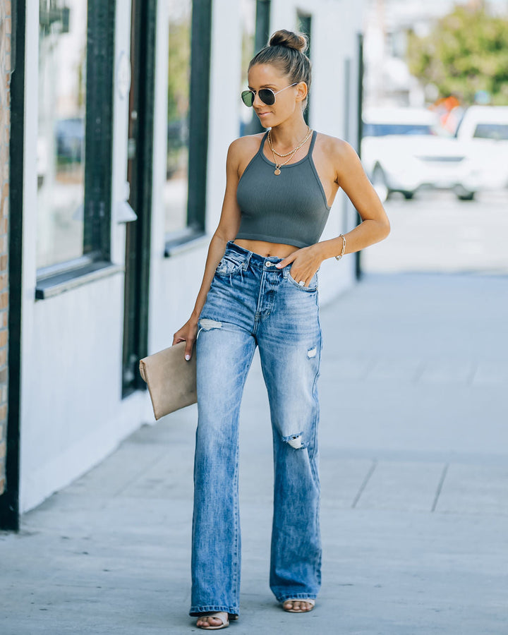 Warren High Rise Distressed 90'S Flare Denim