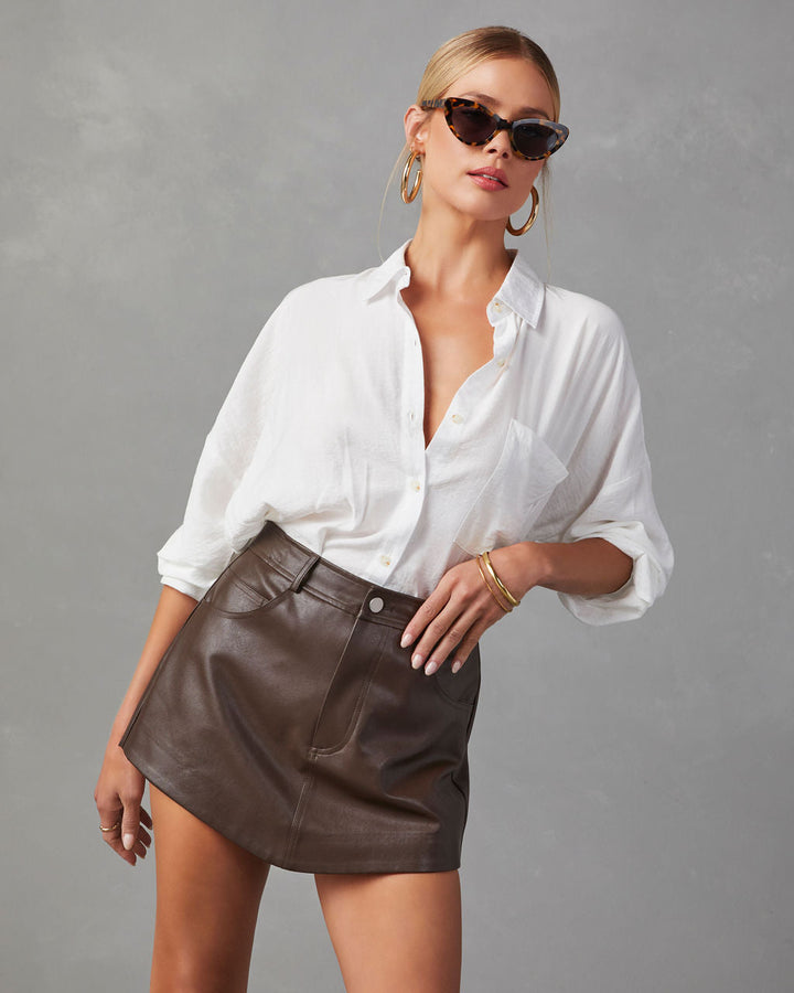 Farrow Faux Leather Skort