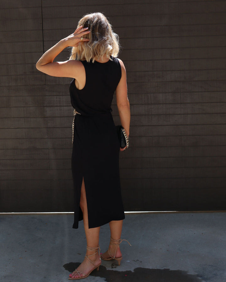 Dede Side Slit Midi Dress