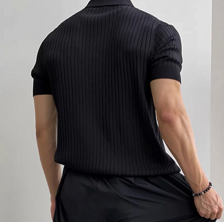 Ribbed Polo Shirt