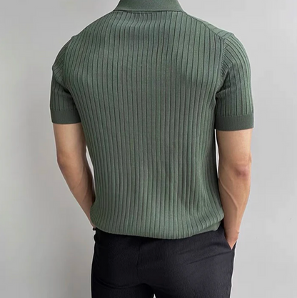 Ribbed Polo Shirt