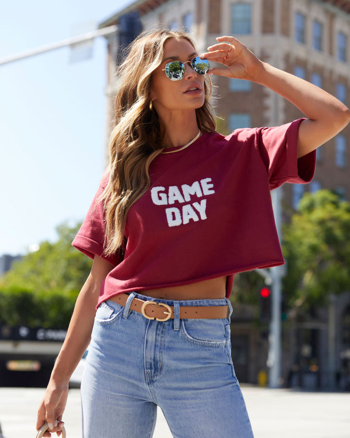 Game Day Cropped Graphic Tee