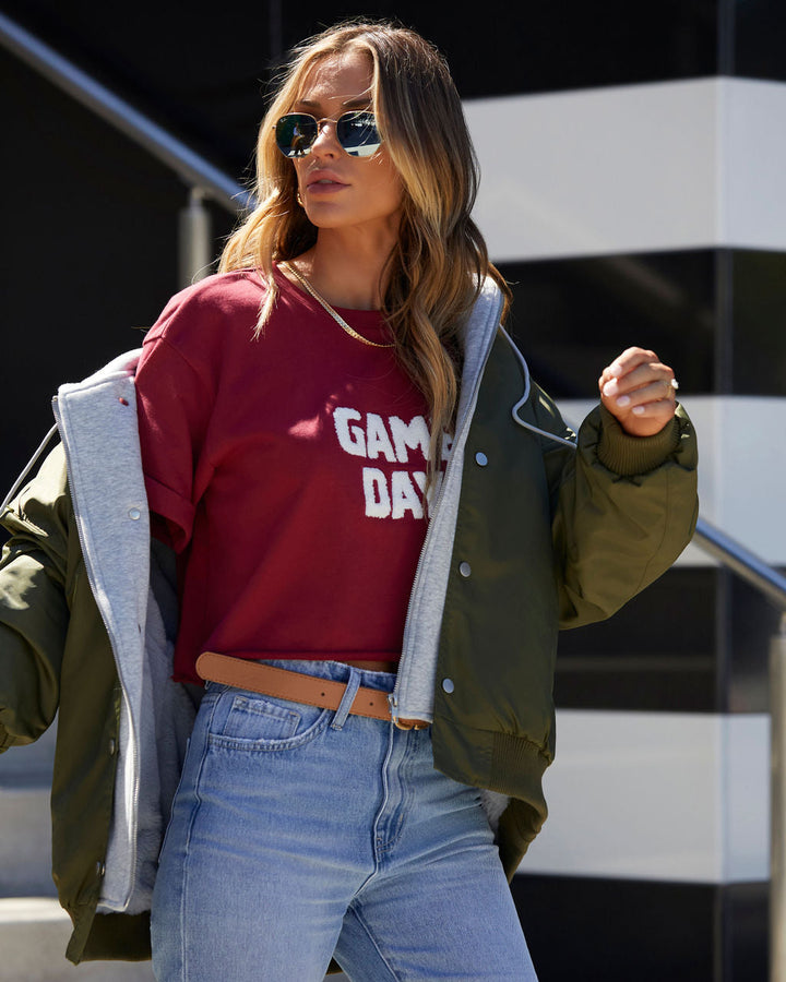 Game Day Cropped Graphic Tee