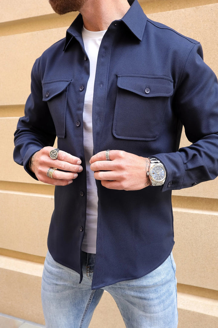 The Arno Overshirt Navy Blue