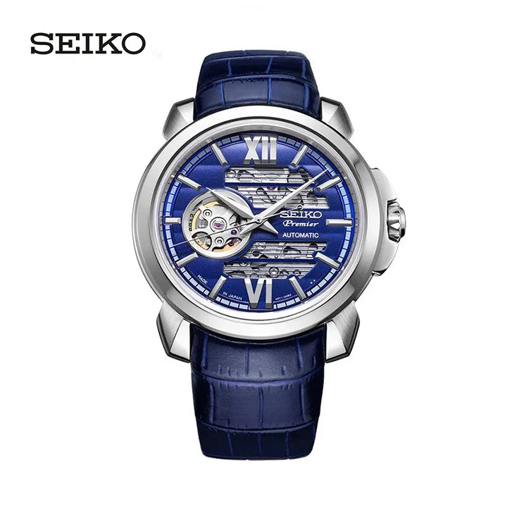 Seiko Premier Automatic SSA399J1 Japan Made 100M Men's Watch Blue