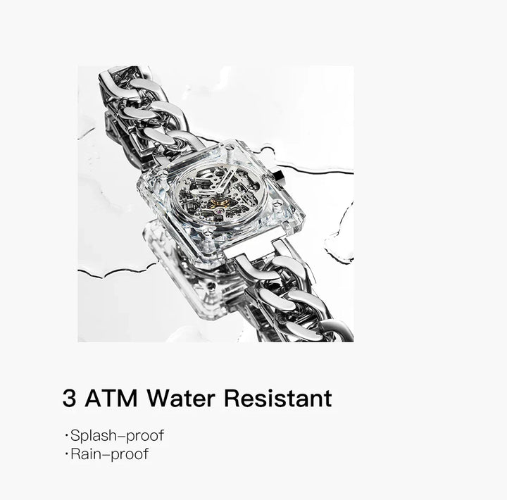 CIGA Design R Series Women's Watch: Crystal Love Skeleton with 3 Straps