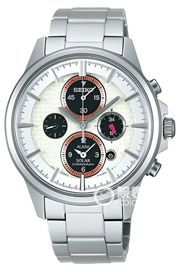 Japan SEIKO Watch Men Quartz Watches Stainless Steel Waterproof Fashion Leisure Watches silver