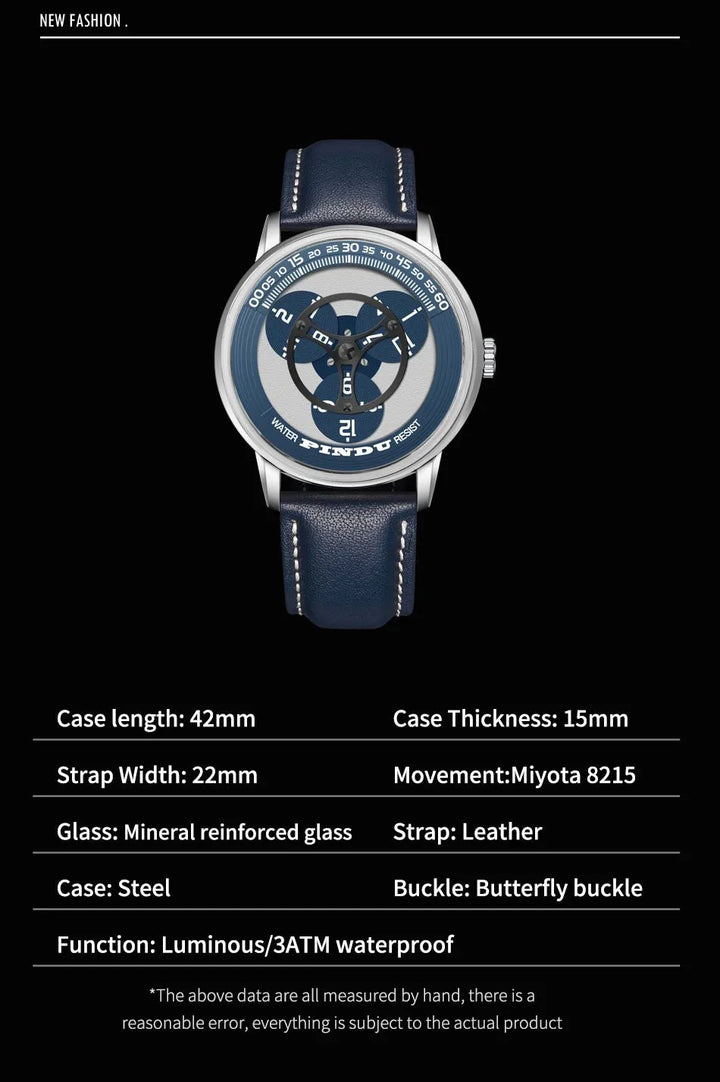 PINDU Men's Watch: European Business Design with Luminous Waterproof Features