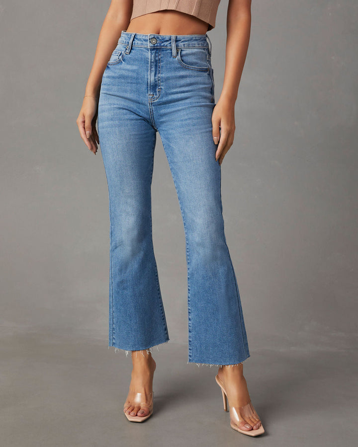 Derita High Rise Straight Leg Jeans Light Wash