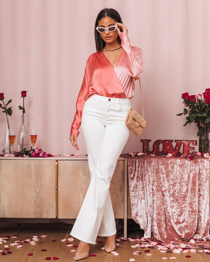 Two Sides Satin Drape Bodysuit