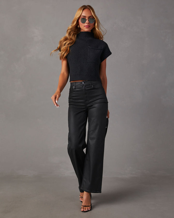 VICI Icon Coated High Rise Straight Jeans