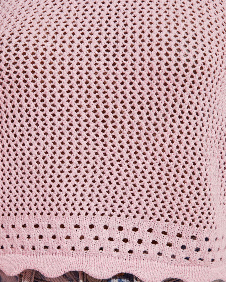 Tulare Crochet Knit Crop Tank