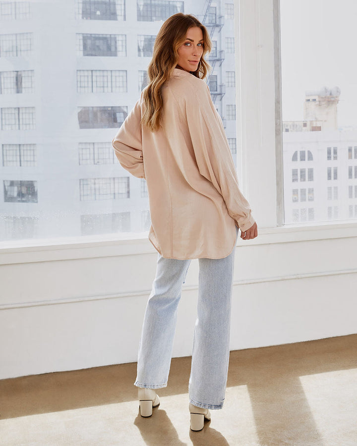 Duarte Linen Blend Button Down Top