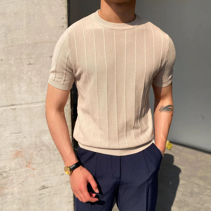 Piave Knitted T-Shirt Beige