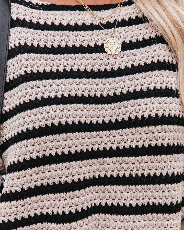 Sidelines Cotton Striped Knit Pullover